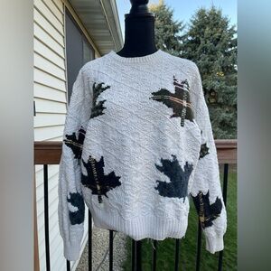 VTG Nautica Sweater Mens Large Wool Blend Fall Hand Knit Retro 90s